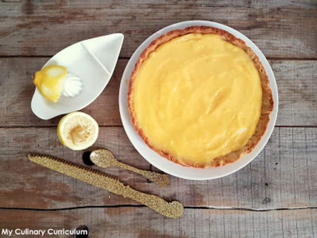 Tarte au citron sur pâte sablée à la vergeoise