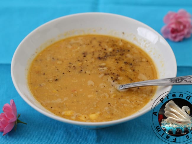 Soupe de maïs aux poivrons