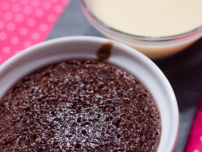 Fondant au chocolat et sa crème anglaise