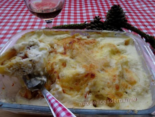 Conchiglionis aux 3 viandes gratinés à la crème au parmesan