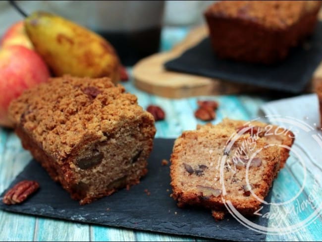 Crumble cake à la poire et à l’amaretto d'après Yotam Ottolenghi