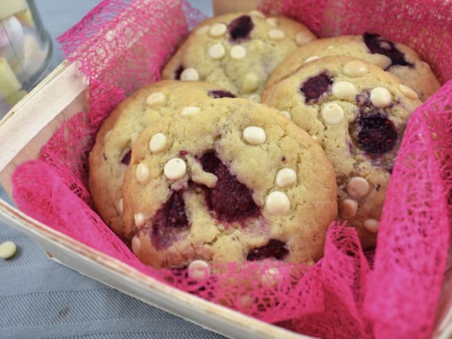 Cookies framboise chocolat blanc