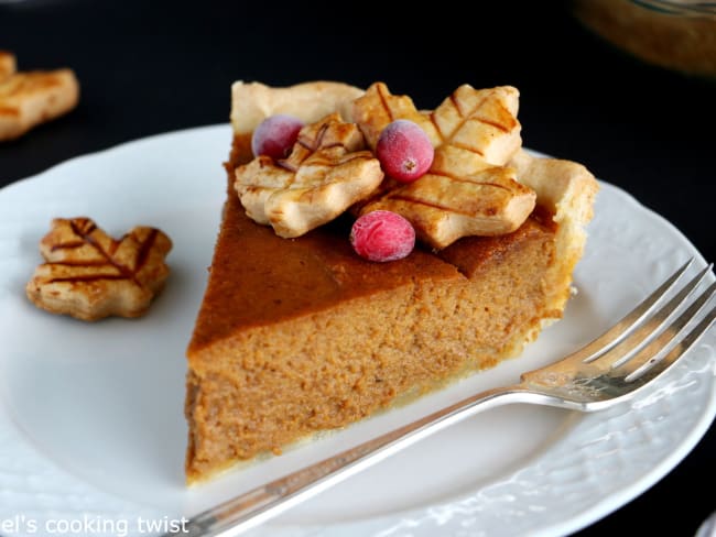 La vraie pumpkin pie américaine pour thanksgiving et halloween