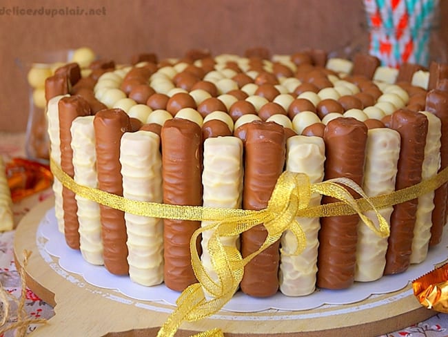 Gâteau d’anniversaire au chocolat twix et maltesers