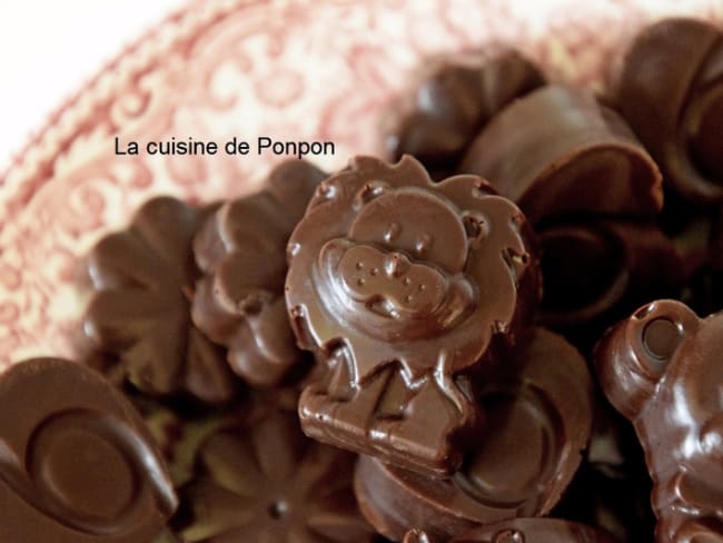 Truffe au chocolat et praliné