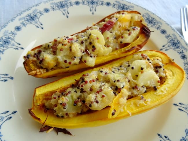 Petites courges farcies au quinoa crème parmesan et truffe