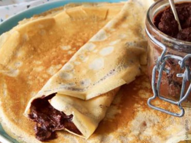 Crêpes à la farine de châtaigne, pâte à tartiner maison sans gluten