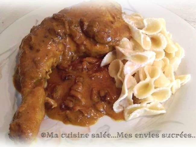 Cuisses de poulet coco et curcuma