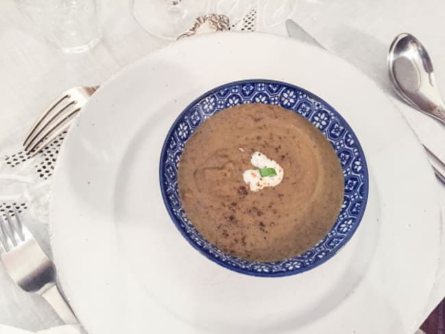 Soupe de lentilles vertes