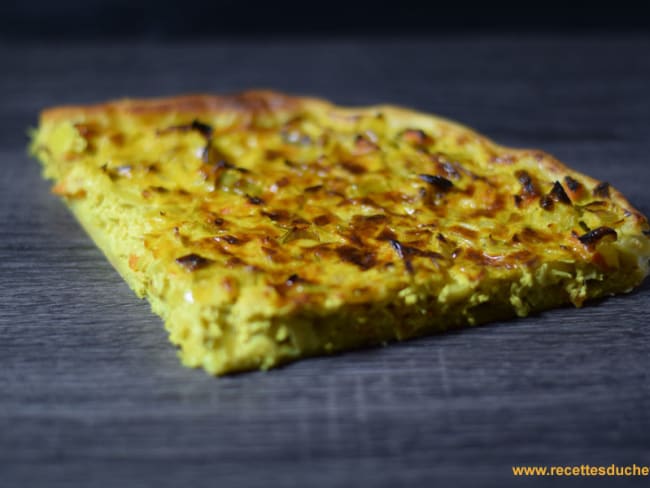 Tarte poireaux carottes aux épices Colombo