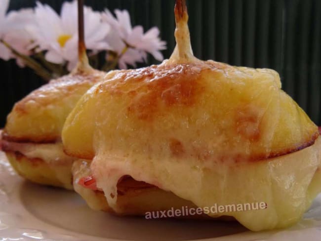 Croque-pomme de terre au jambon et Comté