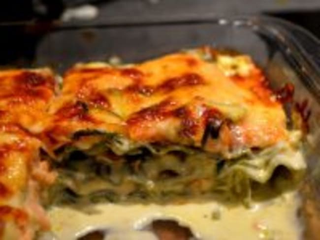 Lasagne épinards au saumon à la crème