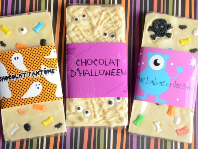 Tablettes de chocolat customisé pour Halloween