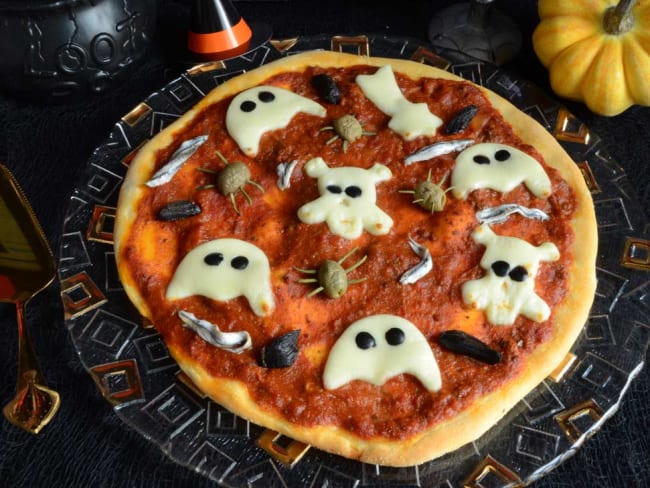 Pizzas fantômes maison pour fêter halloween