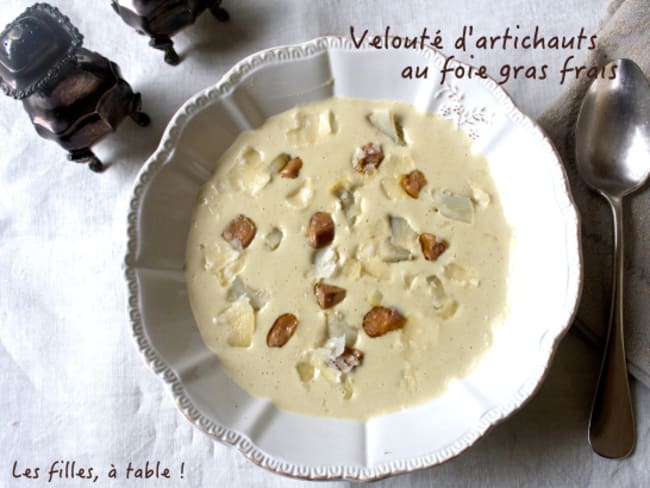 Velouté de fonds d’artichaut au foie gras