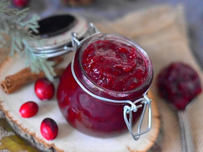 Confiture de canneberges et sirop d'erable