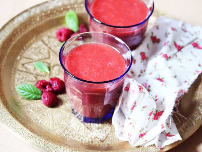 Smoothie kaki et framboises