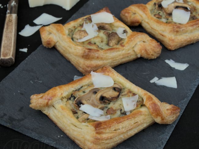 La tarte feuilletée aux champignons de Paris