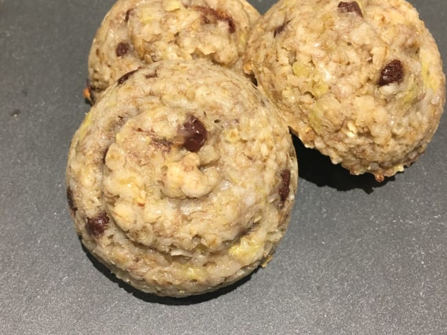 Petits moelleux bananes, flocons d'avoine, pépites de chocolat