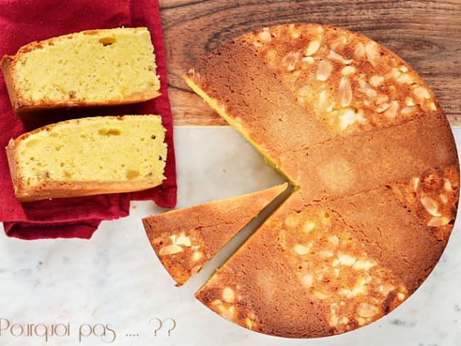 Torta caprese au citron et massepain cuit de Liège