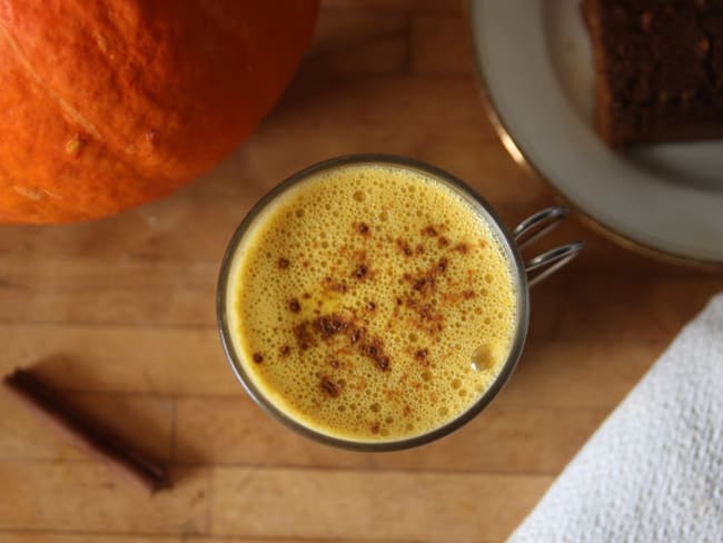 Pumpkin spice latte onctueux