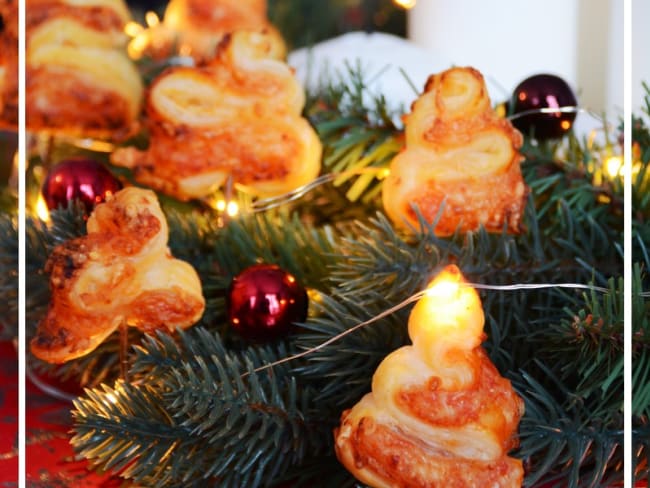 Des petits feuilletés en forme de sapin pour l'apéro