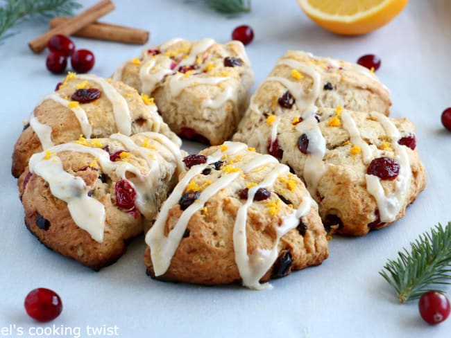 Scones orange et cranberries