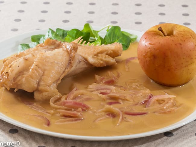 Lotte bretonne à la pomme et sauce au cidre