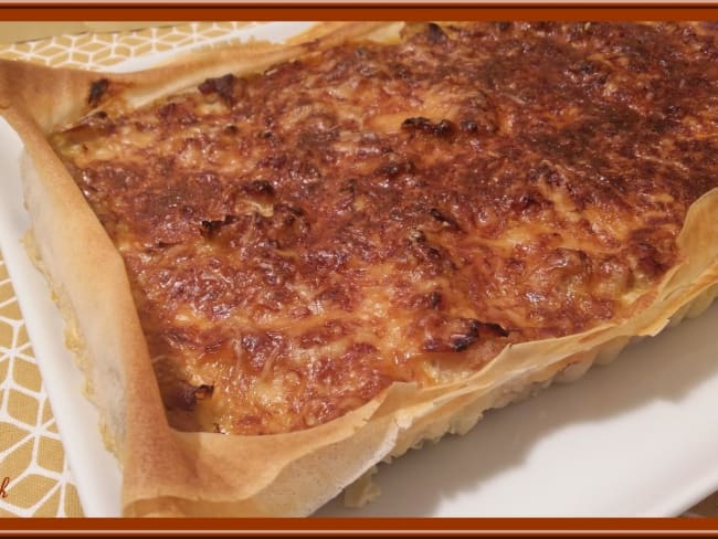 Tarte aux poireaux et lardons