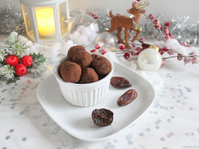 Truffes crues ou sans cuisson : chocolat, cacao et orange