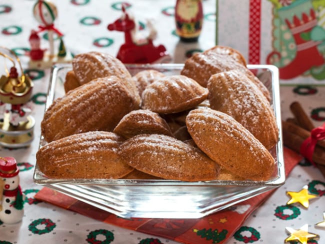 Madeleines aux épices de Noël