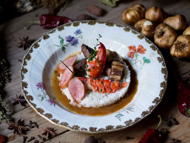 Fricassée de colvert et homard de la Nouvelle-Orléans