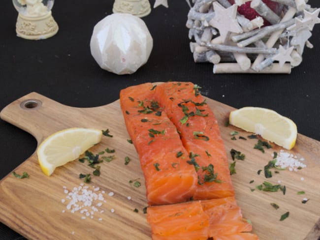 Le saumon gravlax aux algues spécialité nordique