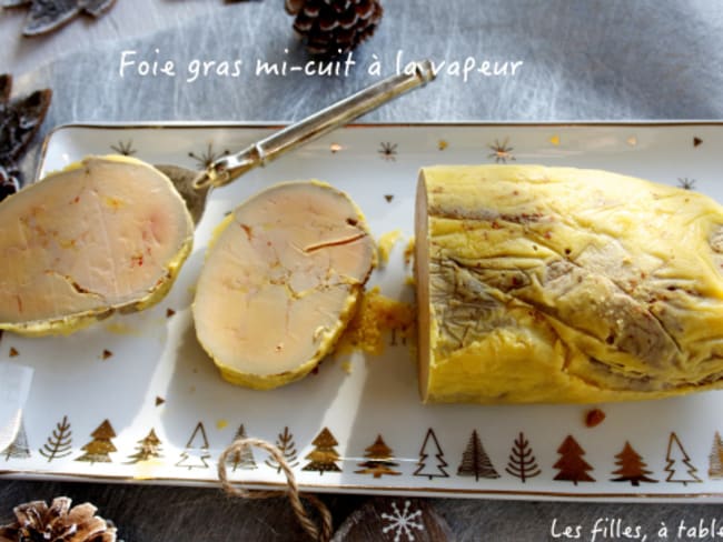 Foie gras mi-cuit à la vapeur