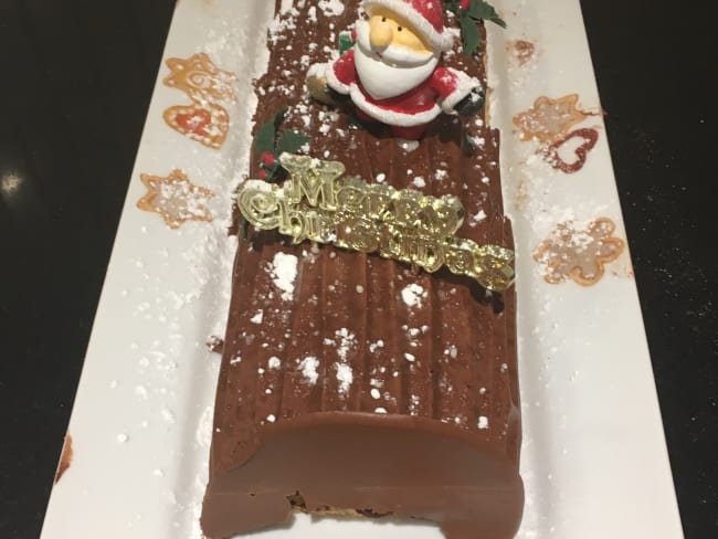 Bûche roulée allégée vanille chocolat