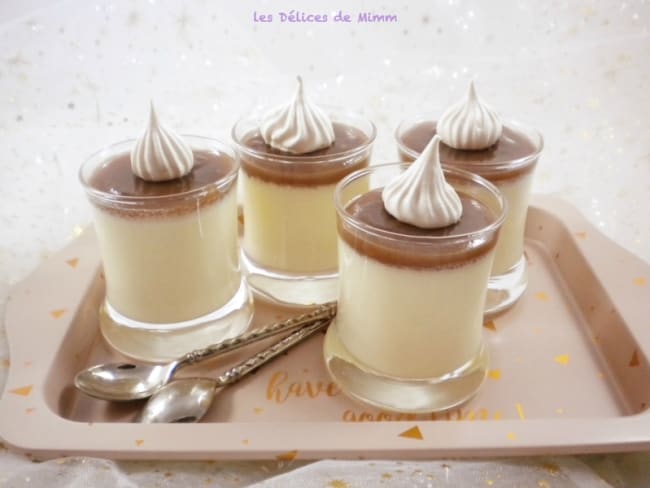 Panna cotta à la crème de marrons façon Mont-Blanc