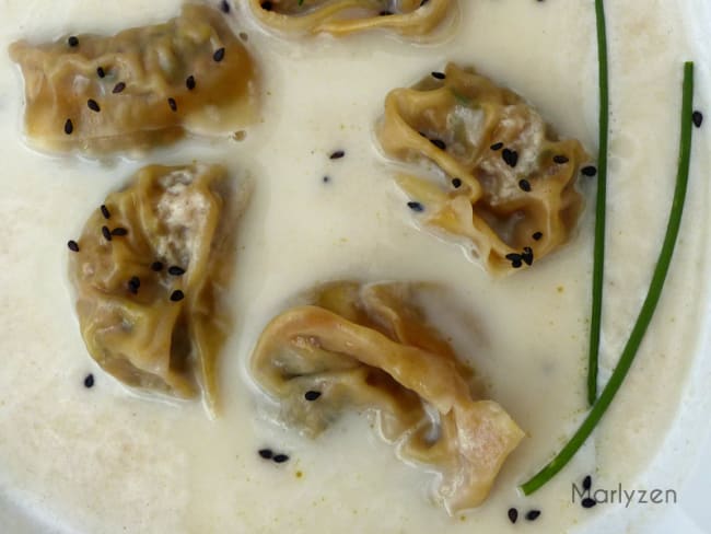 Ravioles de foie gras aux champignons