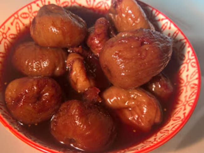 Figues séchées marinées au porto, orange et épices