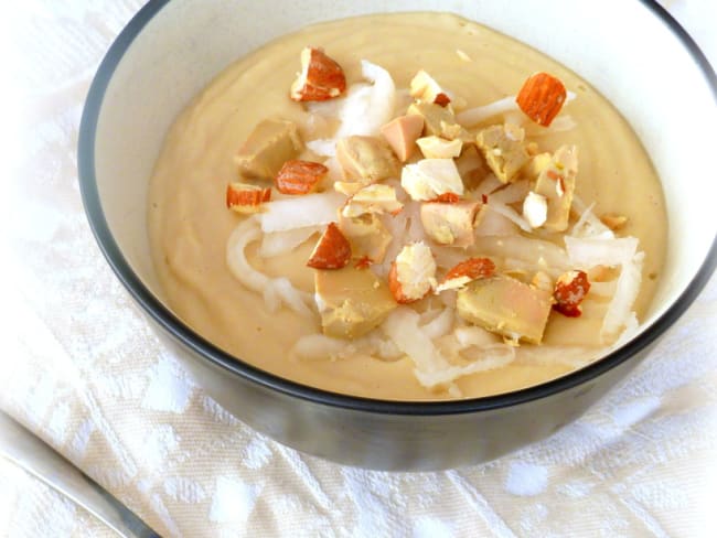 Crème de topinambour au foie gras pour les fêtes