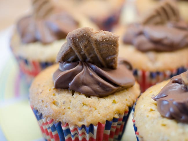 Cupcakes au praliné et au spéculoos