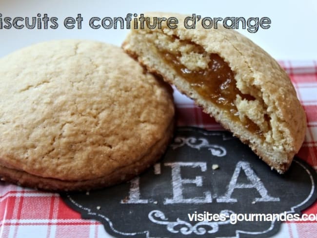 Biscuits au cœur confiture d'orange