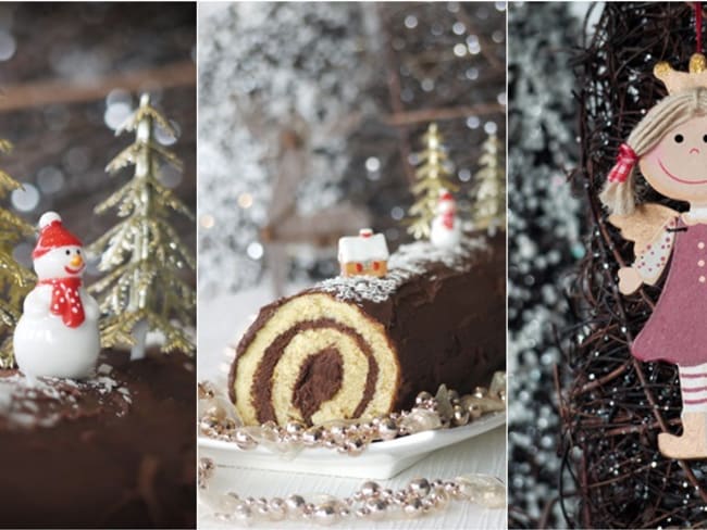 Bûche de Noël au chocolat et au café