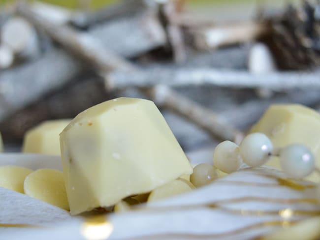 Petits diamants chocolat blanc et praliné