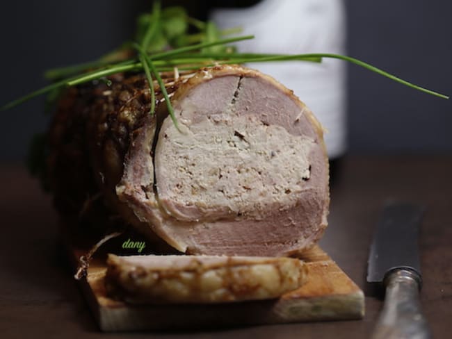 Oie désossée farcie au foie gras