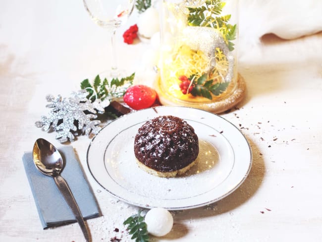 Dôme chocolat et biscuit aux châtaignes pour les fêtes