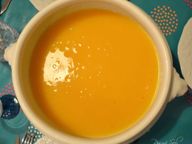 Soupe velouté au potiron du petit Quentin