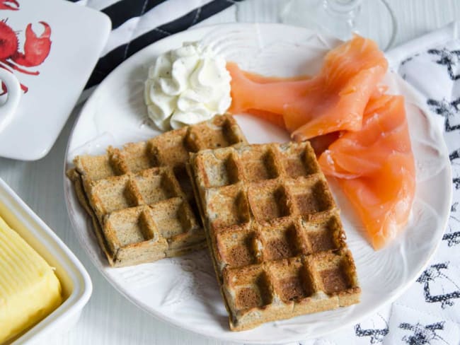 Gaufre sarrasin saumon