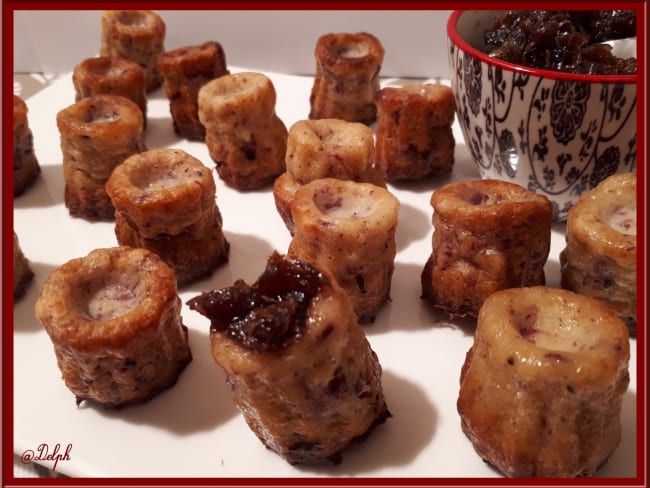 Mini-cannelés au magret de canard fumé