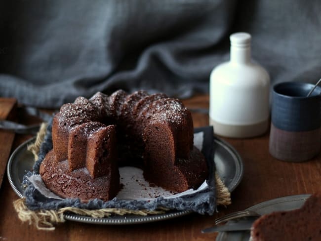 Bundt cake tout choco tout doux tout moelleux