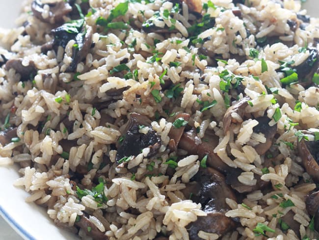 Recette du riz pilaf aux champignons